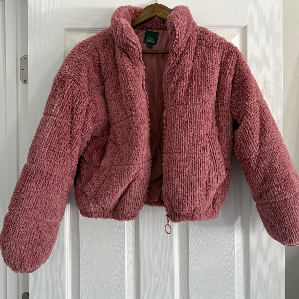 Cozy Pink Faux Fur Jacket